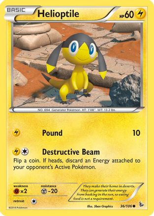 Helioptile 36/106 - XY  Flashfire Reverse Holofoil - Poke-Collect