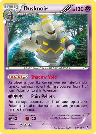 Dusknoir 40/106 - XY  Flashfire Reverse Holofoil - Poke-Collect