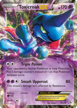 Toxicroak-EX 41/106 - Flashfire Holofoil - Poke-Collect