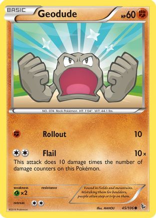 Geodude 45/106 - XY  Flashfire Reverse Holofoil - Poke-Collect