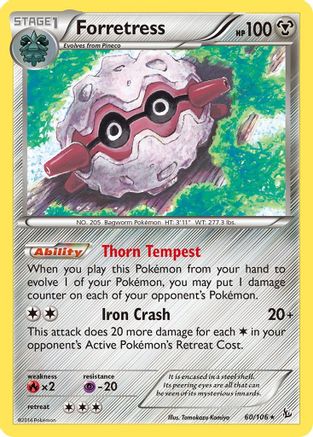 Forretress 60/106 - XY  Flashfire - Poke-Collect