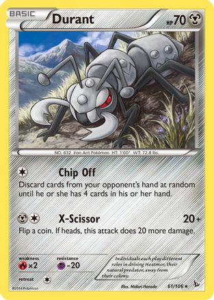 Durant 61/106 - XY  Flashfire Reverse Holofoil - Poke-Collect