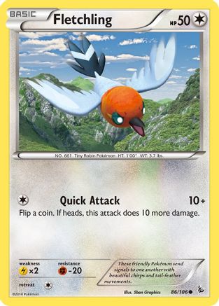 Fletchling 86/106 - XY  Flashfire - Poke-Collect