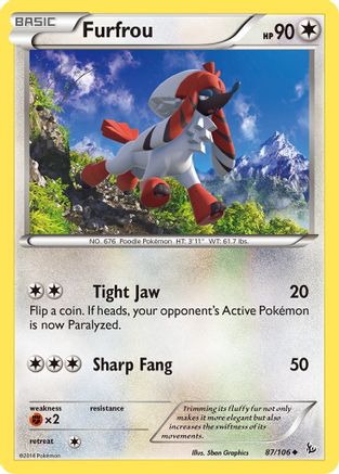 Furfrou 87/106 - XY  Flashfire Reverse Holofoil - Poke-Collect
