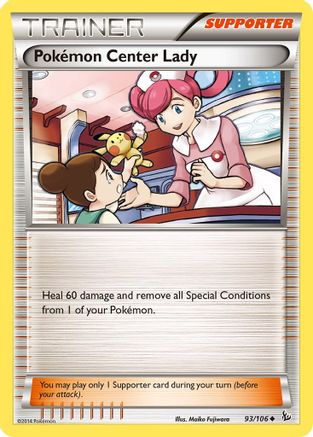 Pokemon Center Lady 93/106 - XY  Flashfire Reverse Holofoil - Poke-Collect