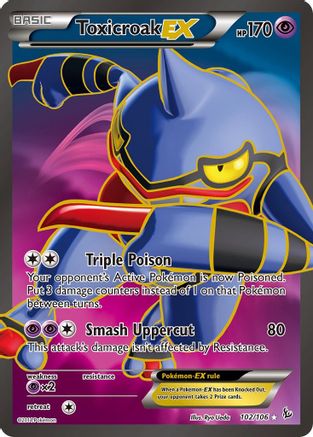 Toxicroak-EX 102/106 - Flashfire Holofoil - Poke-Collect