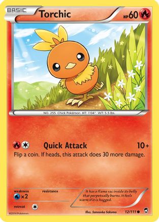 Torchic 12/111 - Furious Fists Reverse Holofoil - Poke-Collect