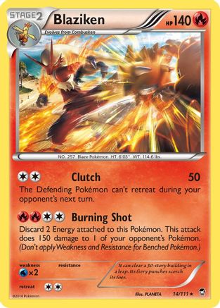 Blaziken 14/111 - XY  Furious Fists Reverse Holofoil - Poke-Collect