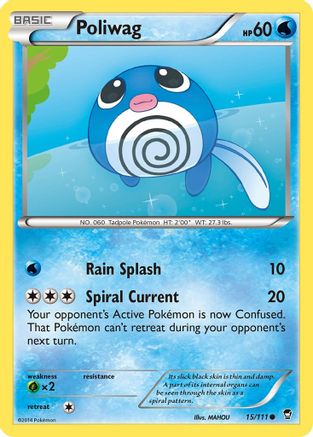 Poliwag 15/111 - XY  Furious Fists Reverse Holofoil - Poke-Collect