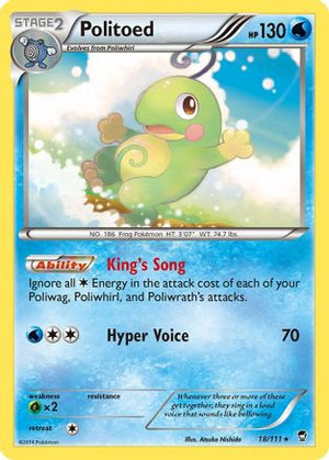 Politoed 18/111 - XY  Furious Fists Reverse Holofoil - Poke-Collect