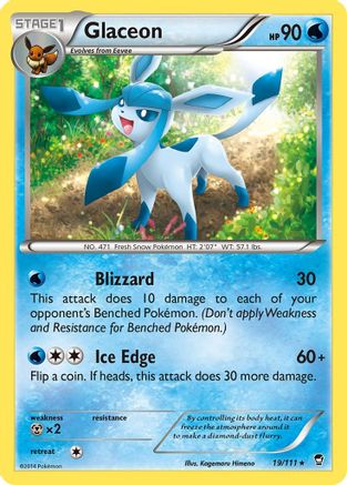 Glaceon 19/111 - XY  Furious Fists Reverse Holofoil - Poke-Collect