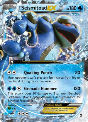 Seismitoad EX 20/111 - XY  Furious Fists Holofoil - Poke-Collect