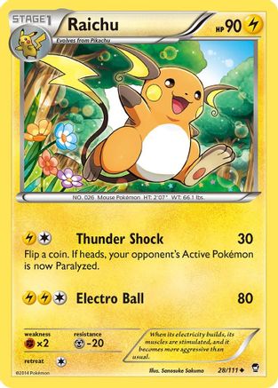 Raichu 28/111 - XY  Furious Fists - Poke-Collect