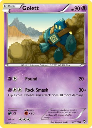 Golett 42/111 - XY  Furious Fists - Poke-Collect