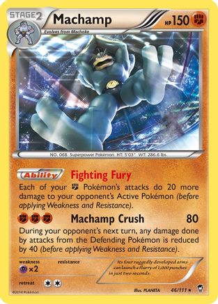 Machamp 46/111 - XY  Furious Fists Reverse Holofoil - Poke-Collect
