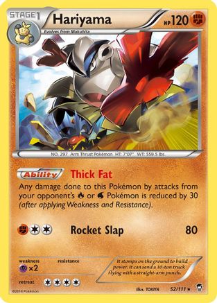 Hariyama 52/111 - XY  Furious Fists Reverse Holofoil - Poke-Collect