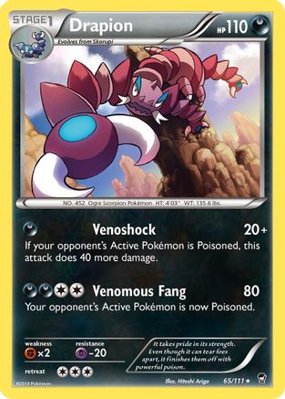 Drapion 65/111 - XY  Furious Fists Reverse Holofoil - Poke-Collect