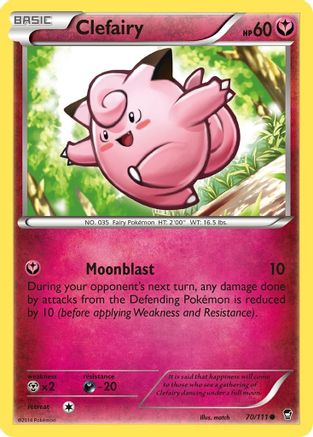 Clefairy (70) 70/111 - XY  Furious Fists - Poke-Collect