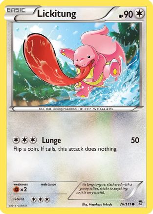 Lickitung 78/111 - XY  Furious Fists Reverse Holofoil - Poke-Collect