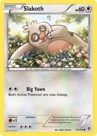 Slakoth 81/111 - Furious Fists Reverse Holofoil - Poke-Collect