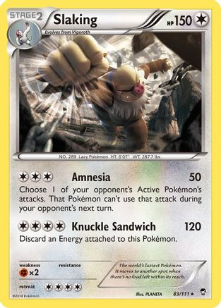 Slaking 83/111 - Furious Fists Reverse Holofoil - Poke-Collect