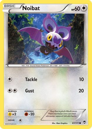 Noibat 87/111 - XY  Furious Fists Reverse Holofoil - Poke-Collect