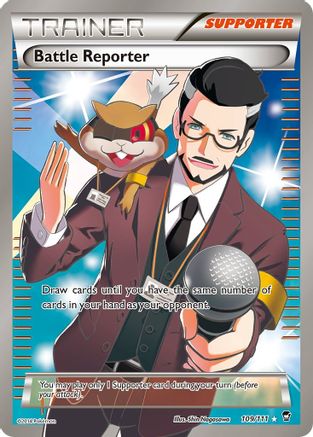 Battle Reporter (109 Full Art) 109/111 - XY  Furious Fists Holofoil - Poke-Collect