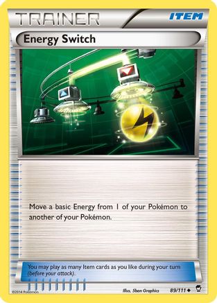 Energy Switch 89/111 - XY  Furious Fists Reverse Holofoil - Poke-Collect