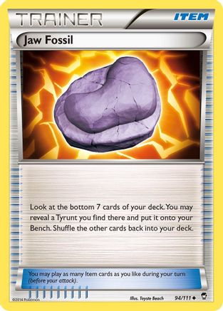 Jaw Fossil 94/111 - XY  Furious Fists - Poke-Collect