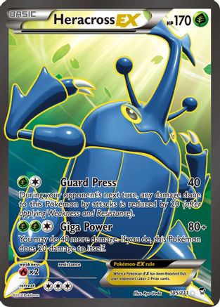 Heracross EX (105 Full Art) 105/111 - XY  Furious Fists Holofoil - Poke-Collect