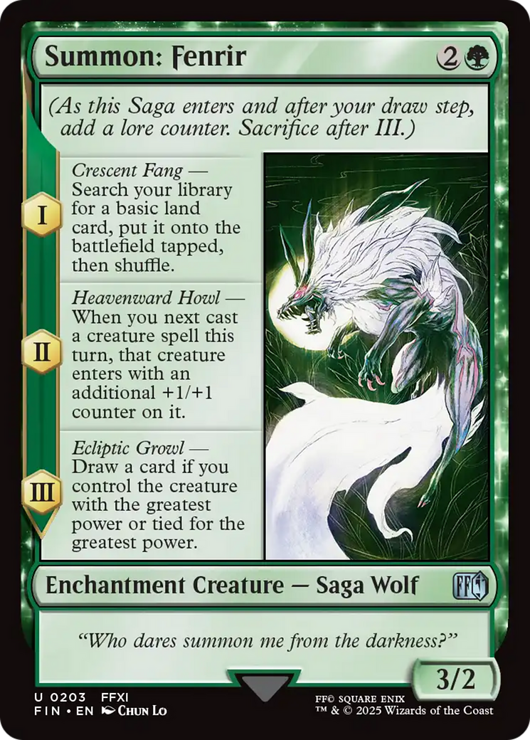Summon: Fenrir (FIN-203) - FINAL FANTASY: (enchantment) Foil - Poke-Collect