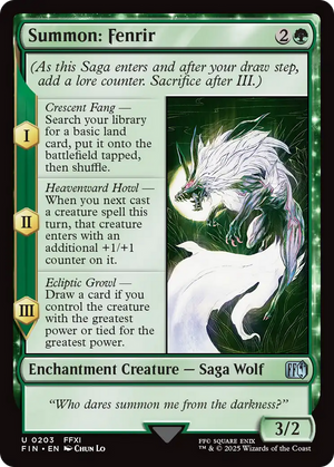 Summon: Fenrir (FIN-203) - FINAL FANTASY: (enchantment) Foil - Poke-Collect
