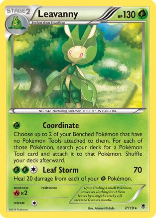 Leavanny 7/119 - XY  Phantom Forces Reverse Holofoil - Poke-Collect