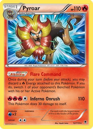 Pyroar 12/119 - XY  Phantom Forces Holofoil - Poke-Collect