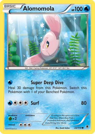 Alomomola 22/119 - XY  Phantom Forces Reverse Holofoil - Poke-Collect