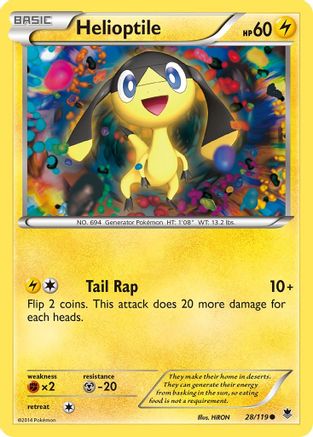 Helioptile (28) 28/119 - XY  Phantom Forces Reverse Holofoil - Poke-Collect