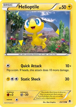 Helioptile (29) 29/119 - XY  Phantom Forces - Poke-Collect