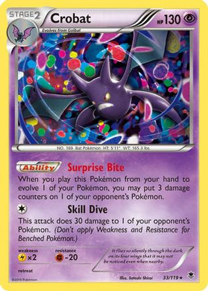 Crobat 33/119 - XY  Phantom Forces Reverse Holofoil - Poke-Collect