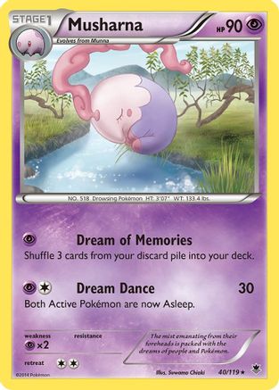 Musharna 40/119 - XY  Phantom Forces Reverse Holofoil - Poke-Collect