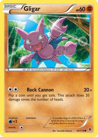 Gligar 46/119 - XY  Phantom Forces - Poke-Collect