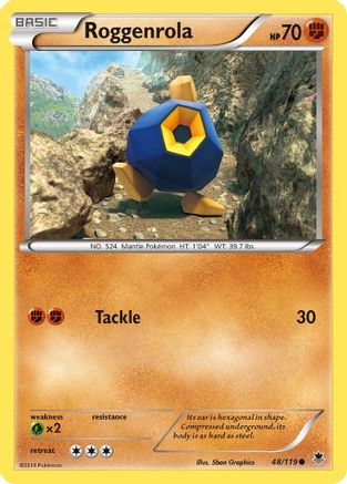 Roggenrola 48/119 - XY  Phantom Forces Reverse Holofoil - Poke-Collect