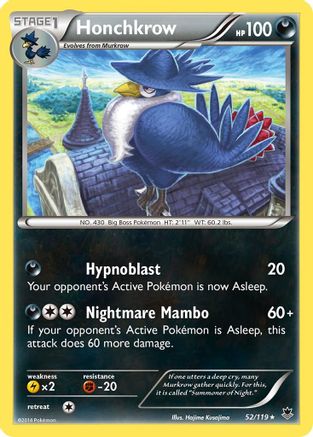 Honchkrow 52/119 - XY  Phantom Forces Reverse Holofoil - Poke-Collect