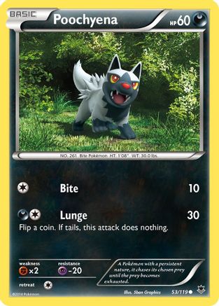 Poochyena 53/119 - XY  Phantom Forces Reverse Holofoil - Poke-Collect