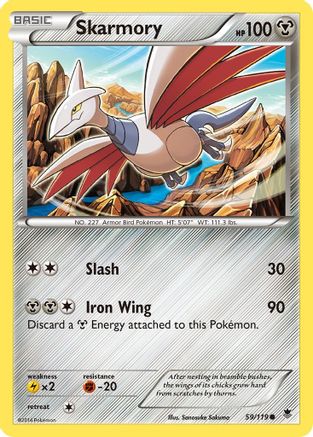 Skarmory 59/119 - XY  Phantom Forces Reverse Holofoil - Poke-Collect