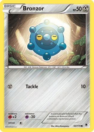 Bronzor 60/119 - XY  Phantom Forces Reverse Holofoil - Poke-Collect