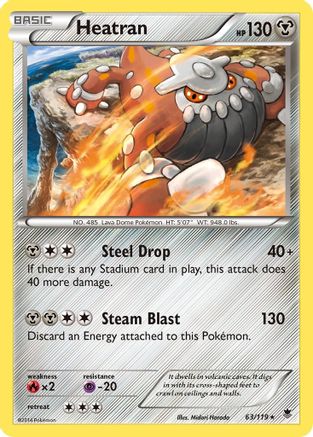 Heatran 63/119 - XY  Phantom Forces Reverse Holofoil - Poke-Collect