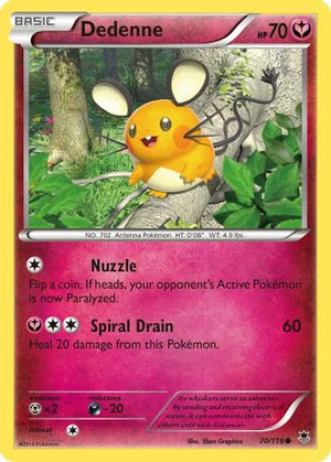 Dedenne 70/119 - XY  Phantom Forces Reverse Holofoil - Poke-Collect