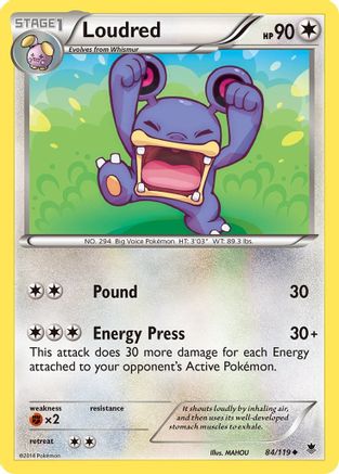 Loudred 84/119 - XY  Phantom Forces Reverse Holofoil - Poke-Collect