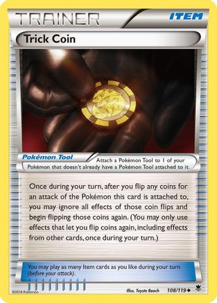 Trick Coin 108/119 - Phantom Forces Reverse Holofoil - Poke-Collect