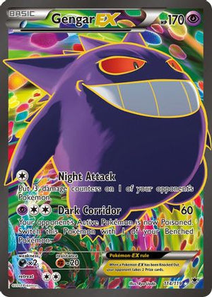 Gengar EX (114 Full Art) 114/119 - XY  Phantom Forces Holofoil - Poke-Collect